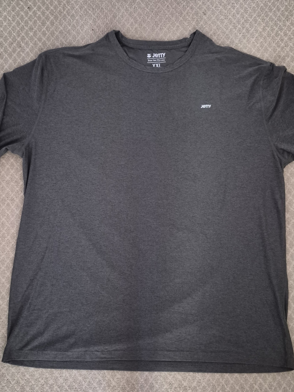 Jetty Men’s Short Sleeve Crew Tee — Grayish-green